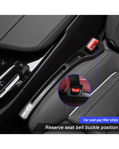 Tira de cuero para almacenamiento de huecos de asiento de coche, accesorios de decoración Interior para MG MG6 HS ZS GT MG3 MG5 