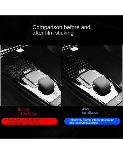 Película transparente de Tpu para morrisgarage MG HS, pegatina Interior protectora para coche, consola central, engranaje, panta