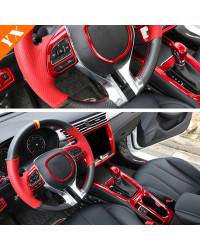 Embellecedor de aspecto rojo para ventana de coche, accesorios para MG 5, consola central de elevación de vidrio, Panel de inter