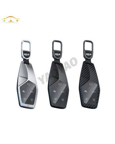 Funda de fibra de carbono para llavero de coche, carcasa protectora de aleación de Zinc de lujo para MG ONE 2022 2023 2024