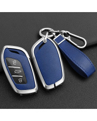 Funda de aleación de Zinc y cuero PU para llave de coche, cubierta para Saic MG ZS EV MG6 MG4 EZS HS EHS 2019 2020 Roewe RX5 I6 