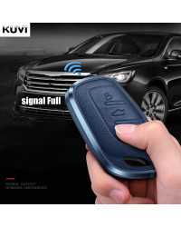 Funda de cuero para mando a distancia de coche, carcasa de Metal para MG ZS HS 5 6 EZS, Roewe RX8 RX5 RX3 i6 i5, accesorios de p