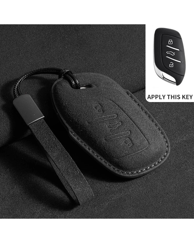 Funda de ante para llave de coche, cubierta para MG 4, 2023, Mg4, Ev, MG, HS, GT, ZS, EV, ZX, MG5, MG6, Roewe, RX3, RX5, RX8, ER