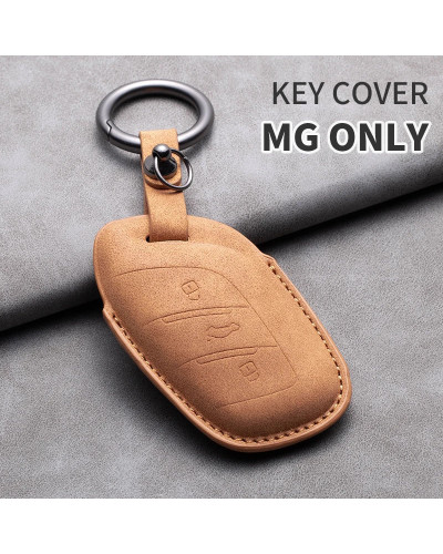 Funda de cuero para llavero de coche, accesorio de moda para MG ZS EV MG6 EZS HS EHS 2019 2024 Roewe RX5 i6 i5 RX3 RX8 ERX5, nov