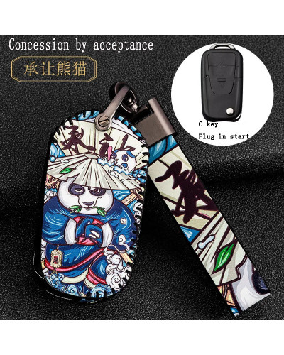 Funda protectora para llave inteligente de coche, protector de cuero para MG ZS EV MG6 EZS HS EHS, Control remoto, Roewe RX5 I6 