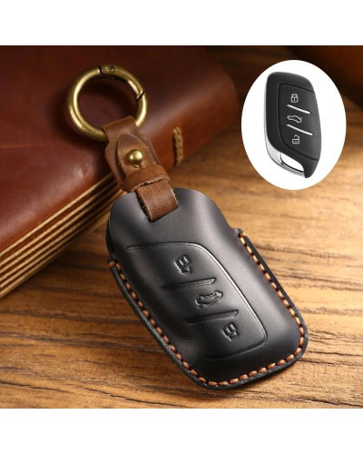 Funda de cuero de lujo para llave de coche, carcasa Fob para MG4, MG5, MG6, MG, ZS, EV, HS, EHS, ZX, GT, Roewe, RX3, RX8, ERX5, 