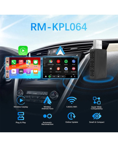 Adaptador Carplay Sem Fio Para Android, Dongle Inteligente 2 en 1, 5G, Wi-Fi, IPhone, teléfono Android, Volvo, Benz, Mg, Kia