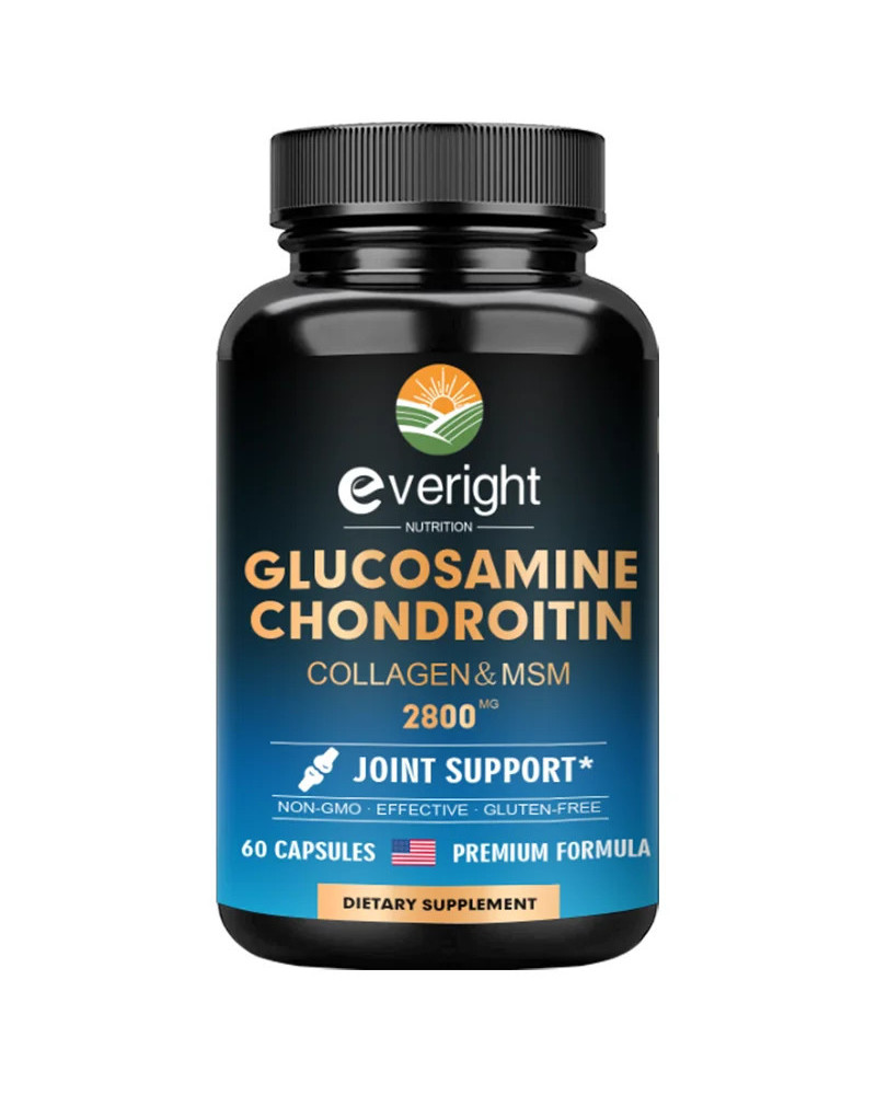 Glucosamina condroitina, cápsulas de colágeno, 2800 mg, suplemento nutritivo para la salud, Vegano sin GMO