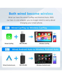 Mini caja Android con cable a Carplay inalámbrico, conexión rápida WiFi, 2 en 1 para MG, ZS, EV, MULAN, MG4, MG5, EHS, MARVEL R,