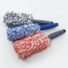 Brosse de lavage de voiture en peluche avec poignée coordonnante, super brosse, jantes, rayons, baril de roue, accessoires de vo