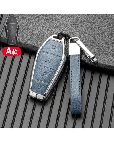 Funda para llave inteligente de coche, carcasa protectora sin llave para BYD Song PRO, Han EV Max Tang DM 2018 Qin PLUS, accesor