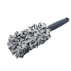 Brosse de lavage de voiture en peluche avec poignée coordonnante, super brosse, jantes, rayons, baril de roue, accessoires de vo