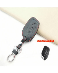 Funda de cuero para llave de coche, Protector de alta calidad para MG MG5 HS ZS EZS EHS MG6, 3 botones, accesorios remotos con t