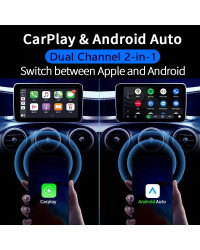 Adaptador de Carplay inalámbrico con cable 2 a 1, Android Auto Smart Mini Box Plug and Play para Nissan, Chevrolet, Volvo, Audi,