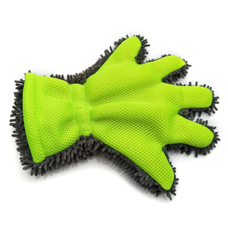 Gants de lavage de voiture doux à 5 doigts, brosse de livres, serviettes de séchage de lavage de vélo de route, style de voiture