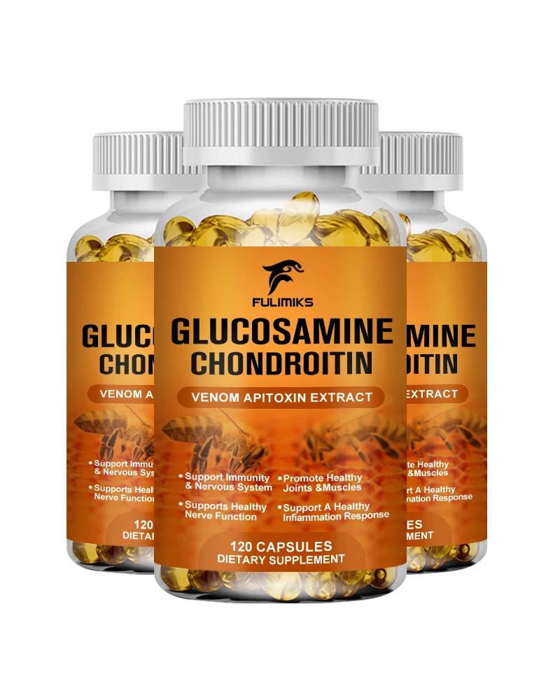 Glucosamina-cápsulas de 1500 mg de condroitina para adultos, cápsulas de fuerza Extra, soporte para las articulaciones, suplemen