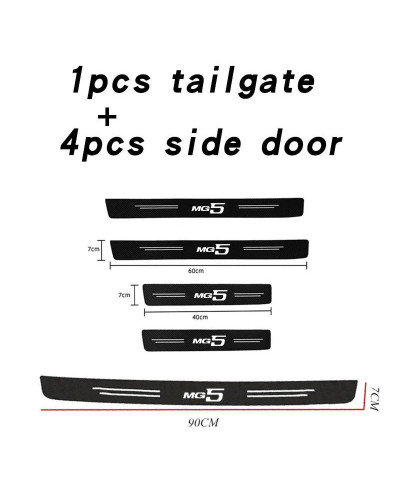 Car Sill pedal Rear Bumper Protection Stickers for MG5 Motors MG ZS GS