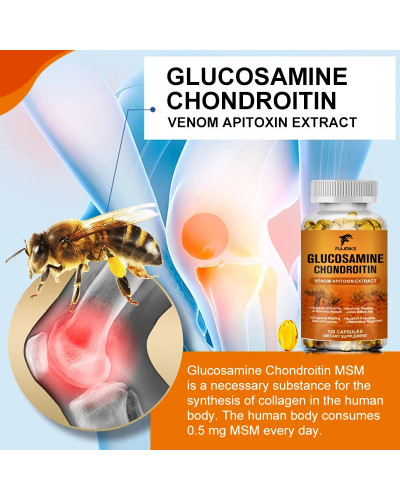 Glucosamina-cápsulas de 1500 mg de condroitina para adultos, cápsulas de fuerza Extra, soporte para las articulaciones, suplemen