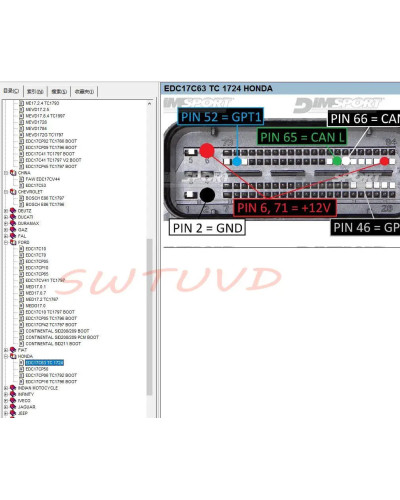 Ecu Pin Outs Software Boot PinOuts Connection EDC17C MED17 MEVD17 +IMM