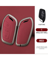 Funda de cuero para llave de coche, accesorio de aleación de Zinc para Roewe RX5, MG3, MG5, MG6, MG7, MG, ZS, GT, GS 350, 360, 7