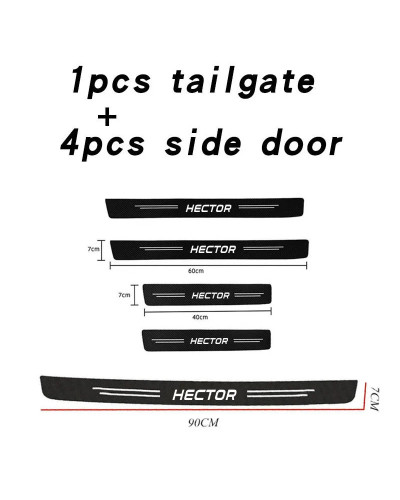 Car Door Sill Plate Protector Stickers for MG Hector Motors MG ZS GS M