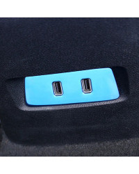 Reposabrazos trasero para coche, Kit de embellecedor de cubierta de Panel de puerto de cargador USB para Mg Hs 2018, 2019, 2020,