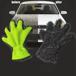 Gants de lavage de voiture doux à 5 doigts, brosse de livres, serviettes de séchage de lavage de vélo de route, style de voiture