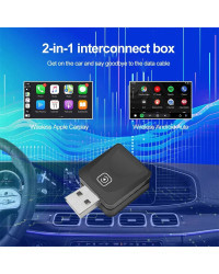 Mini adaptador inalámbrico Carplay 2 en 1, dispositivo con Android, USB, Plug and Play, para Havel, Kia, Volvo, Audi, MG, VW, Hy