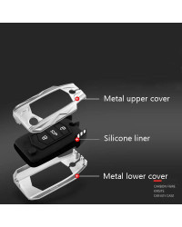 Funda de silicona para llave de coche, carcasa de aleación de Zinc para MG4, MG5, MG6, MG, ZS, EV, HS, EHS, ZX, GT, Roewe, RX3, 