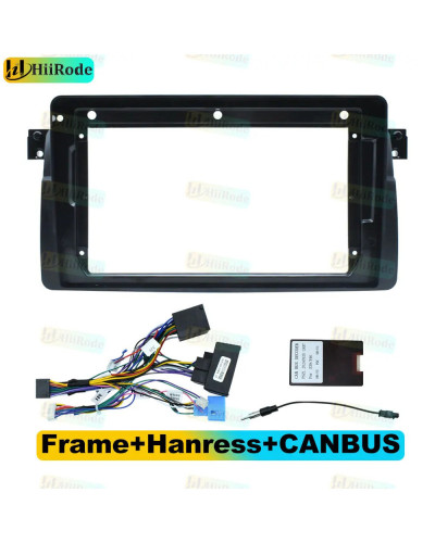 Hiirode Car Android Radio Stereo Player Frame Fascia For BMW E46 Sedan