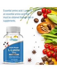 L-lysine 1000 Mg-Aminoácido esencial, función inmunológica saludable, apoya la sintetización de colágeno