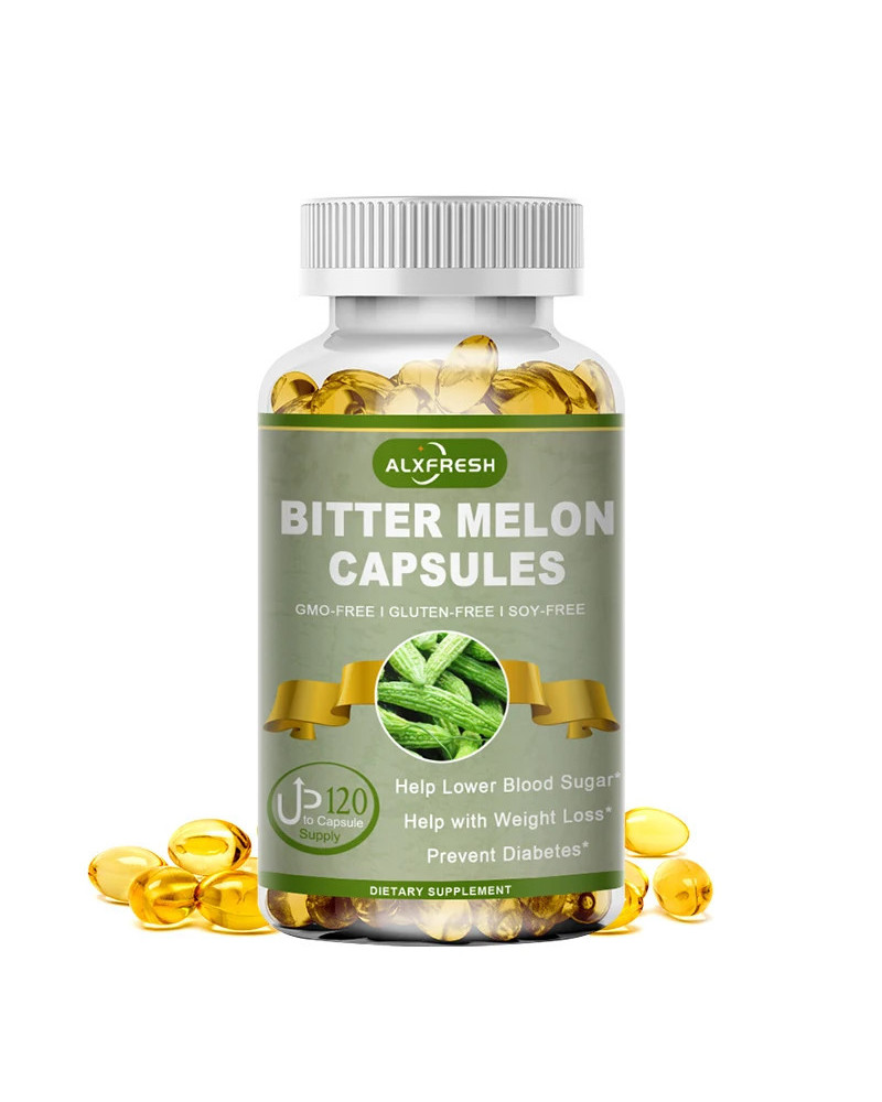 Alxfresh-melón amargo Extra Strength, 2500 mg, suplemento 16:1, orgánico, no transgénico, Vegano, libre de cloro, 120/ 60 cápsul