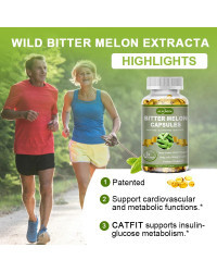 Alxfresh-melón amargo Extra Strength, 2500 mg, suplemento 16:1, orgánico, no transgénico, Vegano, libre de cloro, 120/ 60 cápsul