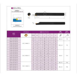 Carbide insert CCMT09T304 CCT09T308 for S12M S14N S16Q S18Q S20R S10K SCLCR09 internal turning tool turning tool bar