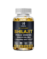 Shilajit-cápsulas orgánicas de máxima potencia, 7100 MG, con ácido Fulvic y minerales traza para mejorar la energía y el soporte