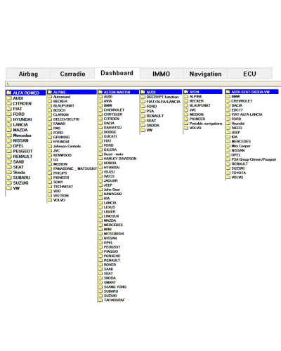 Newest NYO 4 full database safety airbags+dashboard+car radio+IMMO+nav