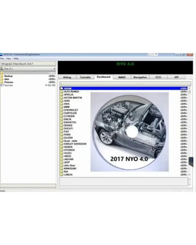 Newest NYO 4 full database safety airbags+dashboard+car radio+IMMO+nav