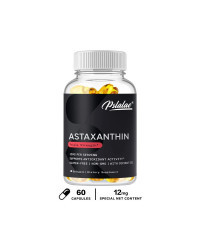 Astaxantina islandesa de 12 Mg con aceite de coco orgánico, suplemento alimenticio, 120 Softgels, Vegano