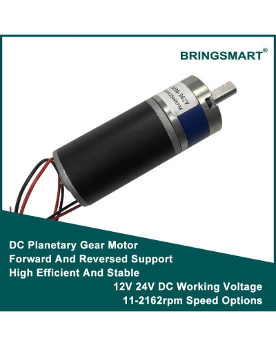 Bringsmart All-Metal Planetary Gear Motor 36MM Micro Gear Reduction 12