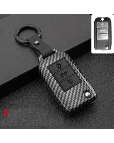 Funda de silicona y ABS para llavero de coche, carcasa de fibra de carbono para MG MG6, ZS, HS, EV, EZS, EHS, mg3, gs, mg7, GT 2