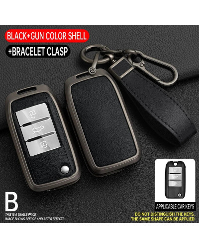 Funda de cuero para llave de coche, accesorio de aleación de Zinc para Roewe RX5, MG3, MG5, MG6, MG7, MG, ZS, GT, GS, 350, 360, 