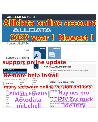 2024 Newest Alldata 2024 software online Auto Repair Alldata Online Ac