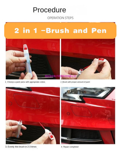 Car Touch up Pen Adapter for MG ZS Extreme Red Paint Fixer Snow Mounta