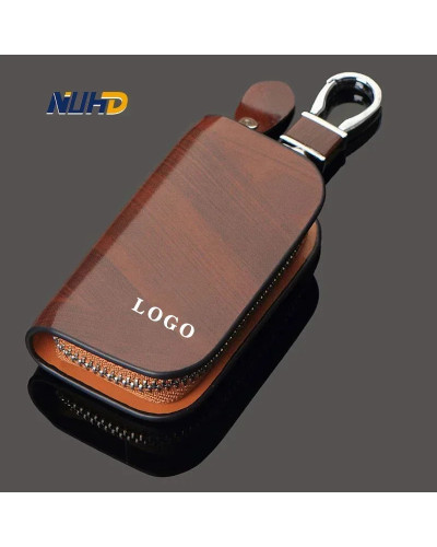 Funda de cuero para llave de coche, accesorios protectores para BMW, Benz, VW, Volvo, Toyota, Fiat, Jeep, Ford, KIA, Hyundai, MG