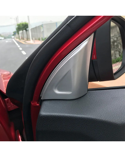 Para MG ZS 2018 ABS mate/fibra de carbono Puerta de coche ventana triángulo marco decorativo pegatina cubierta protectora acceso