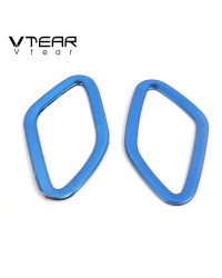 Vtear-cubierta de salida de aire de coche para MG ZS, marco de decoración, accesorio de moldura de acero inoxidable, piezas inte