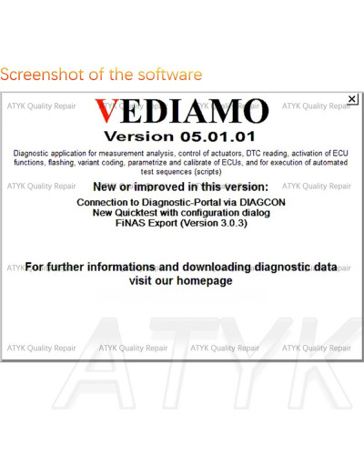 5.1.1 Vediamo inspection tools Diagnostic software 5.1.1 vediamo Repai