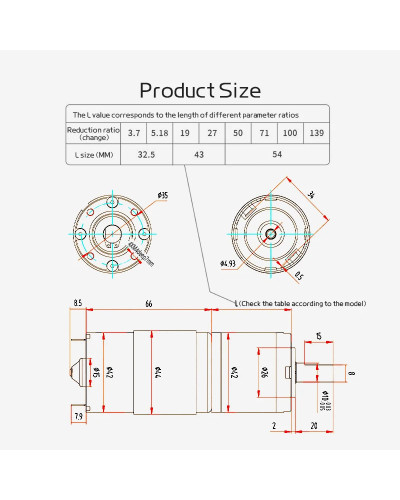 12V24V Planetary Gear DC Low-Speed Motor DC 775 Long Life Ultra-High T