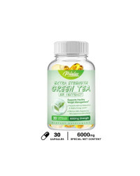 Cápsulas de suplemento de té verde, 6000 mg, potencian el metabolismo y la gestión del peso