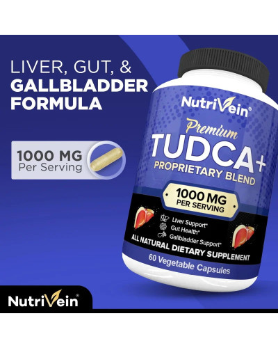 TUDCA-Suplemento de apoyo para la salud del ver, 1000 Mg, rico en antioxidante, limpieza estable, soporte para la vesícula bilia